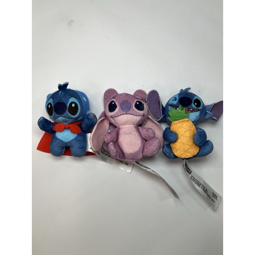 Lil And Stitch Micro Teenies Lot Of Three Plush Small Collectibles Disney